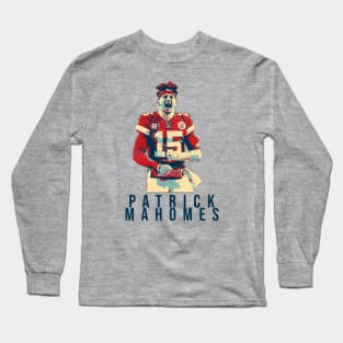 Patrick Mahomes Pop Art Vintage Color Long Sleeve T-Shirt